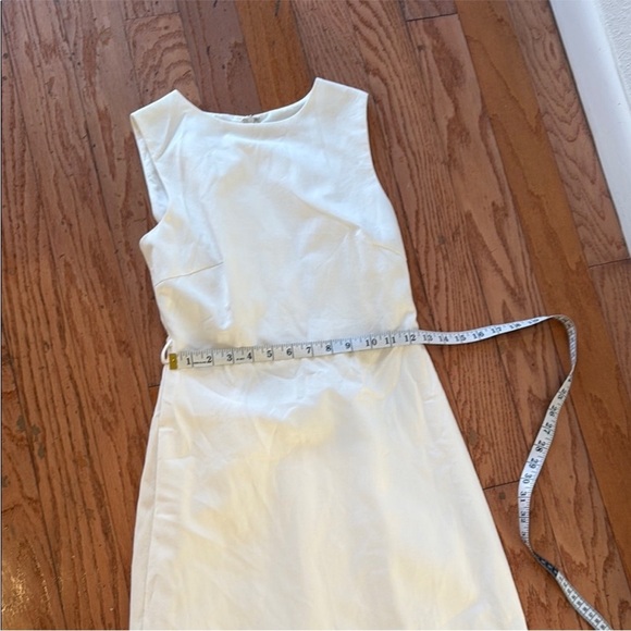 Commense White Ruched Sheath Midi Dress - Picture 3 of 5